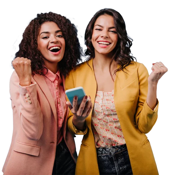 Happy Smart Shoppers Getting Deals on Amazon